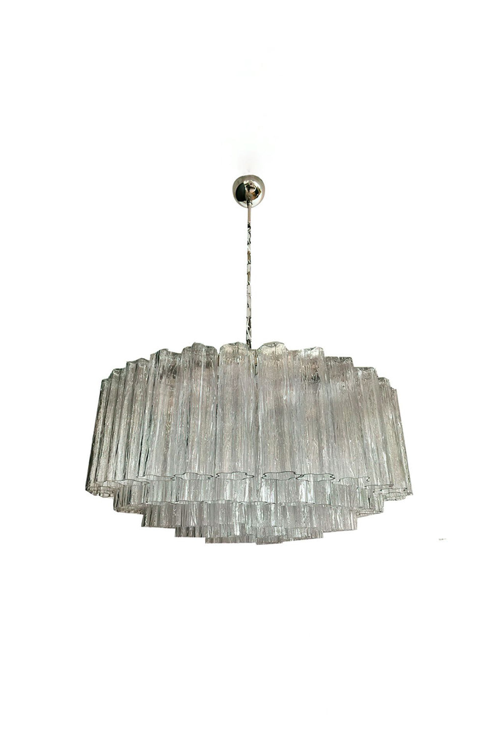 Handcrafted Murano Crystal Tube Ceiling Light