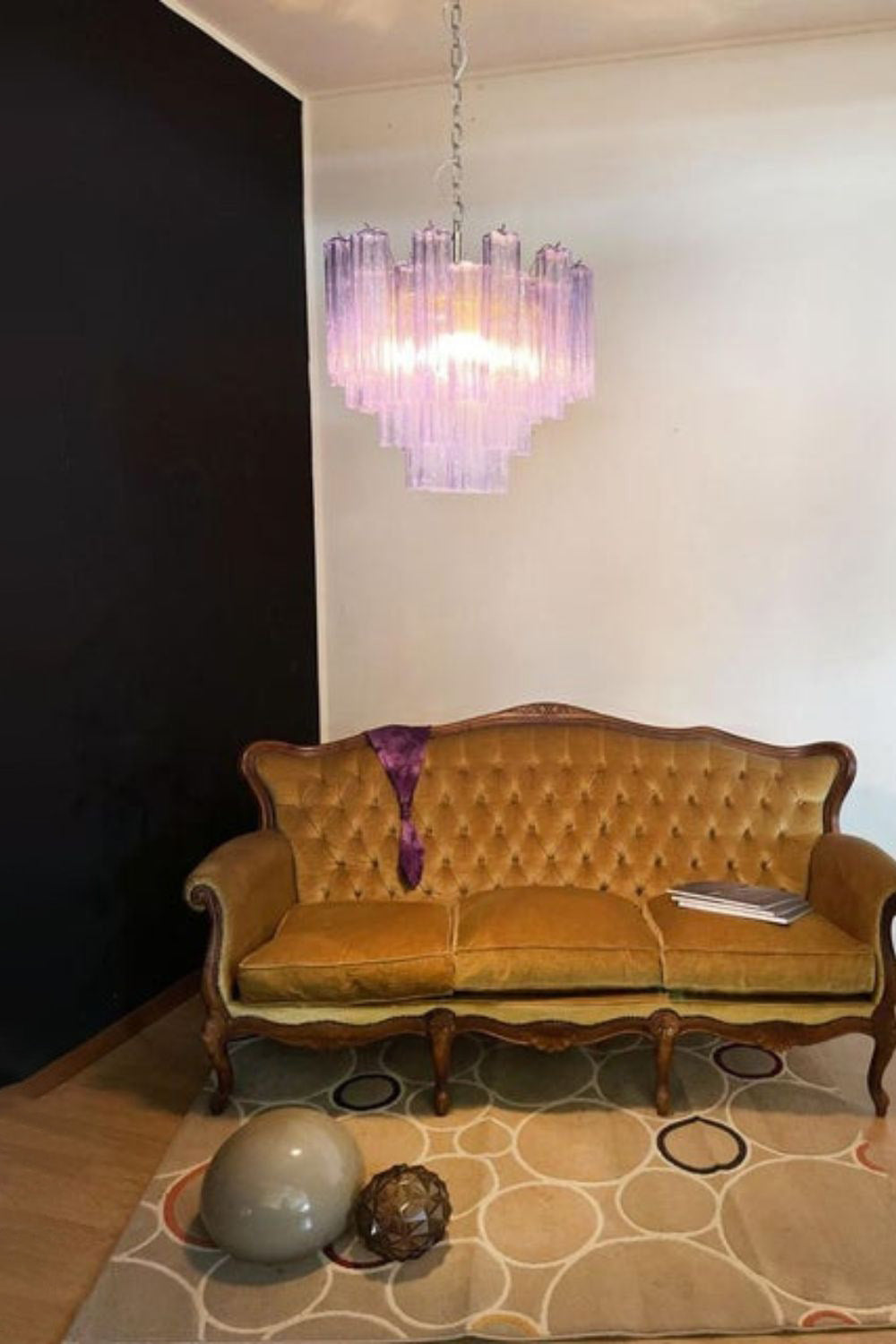 Amethyst Murano Glass Pendant Chandelier