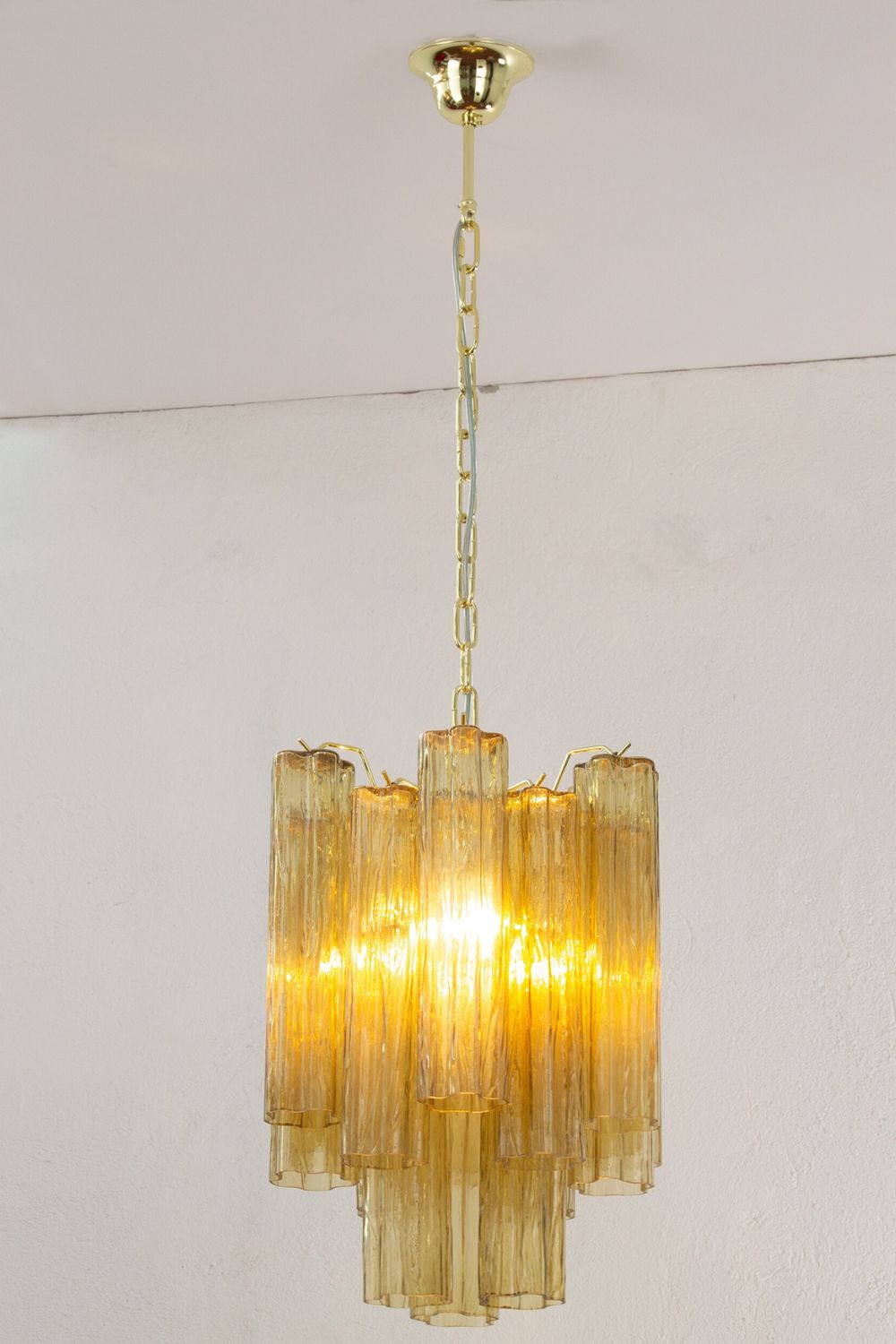 Italian Smoked Murano Glass Pendant Light