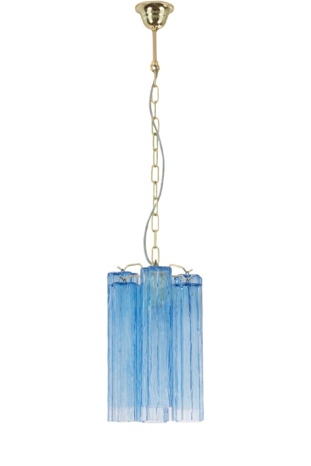 Blue Murano Tronchi Pendant Light
