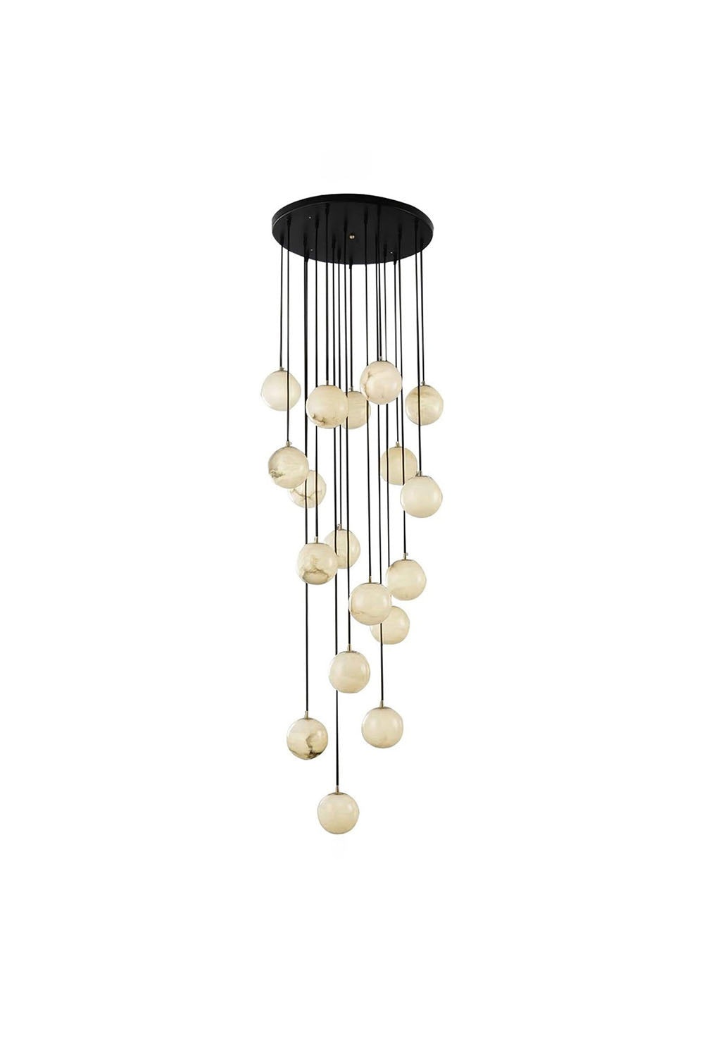 Alabaster Balls Cluster Chandelier