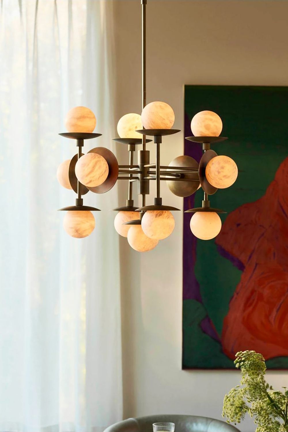 Alabaster Cara Round Chandelier