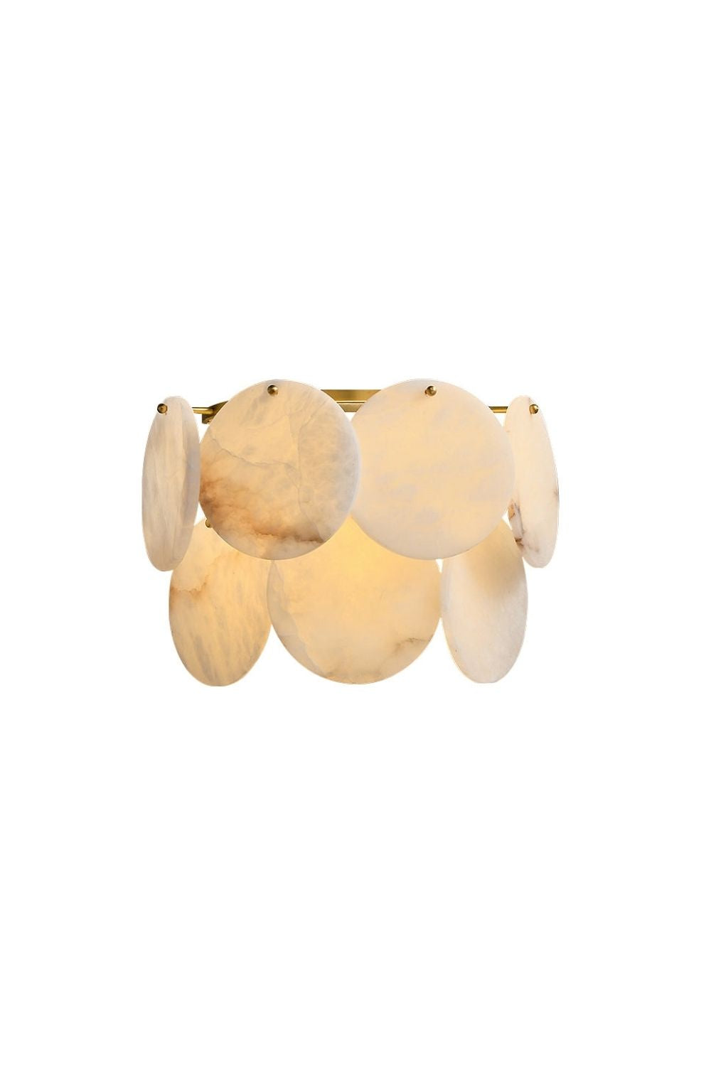 Alabaster Double Layer Round Wall Lamp