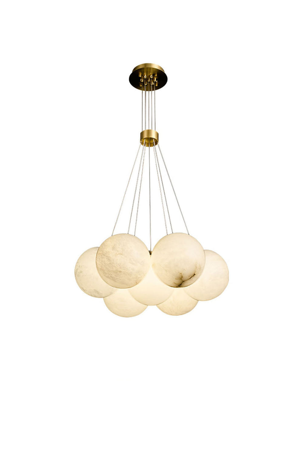Alabaster Globe Clusters Chandeliers
