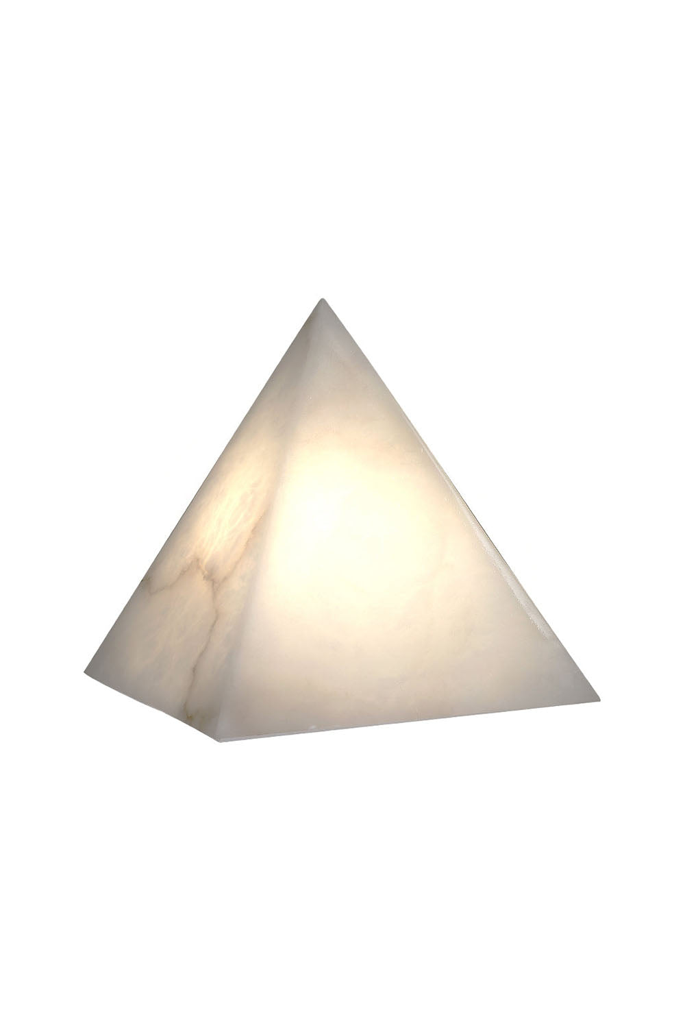 Alabaster Pyramid Table Lamp