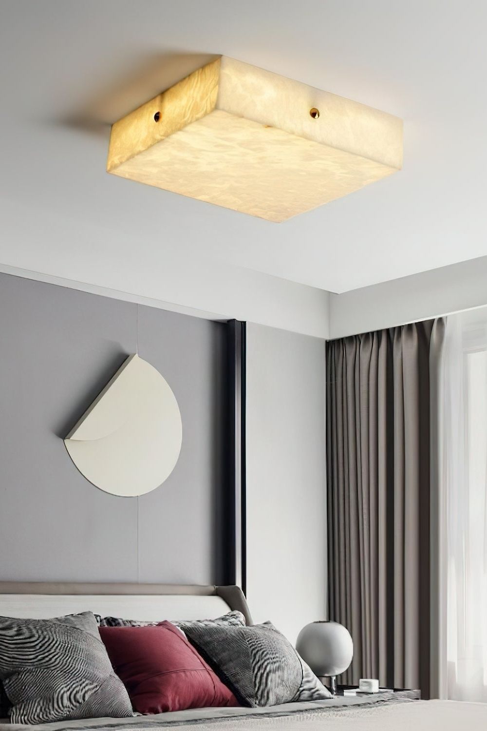 Alabaster Square Flushmount Ceiling Light
