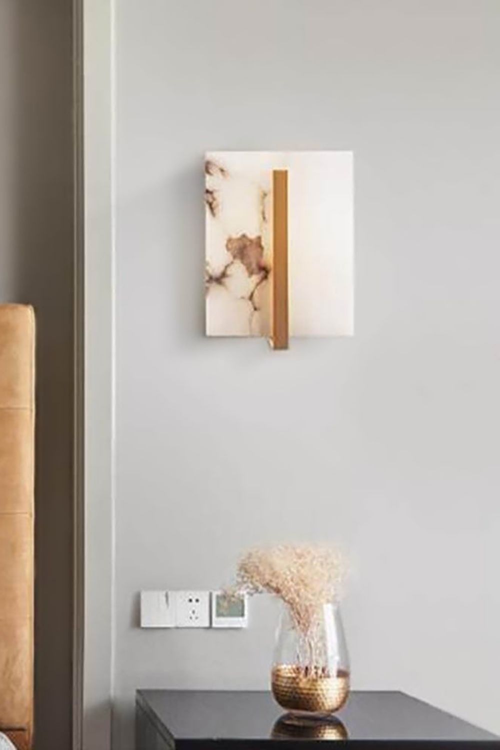 Alabaster Square Wall Sconce