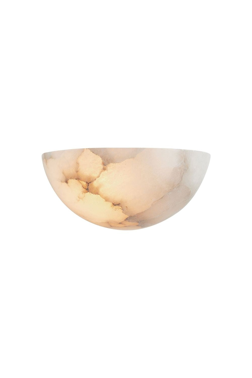 Alabaster Windham Half Bowl Wall Sconce