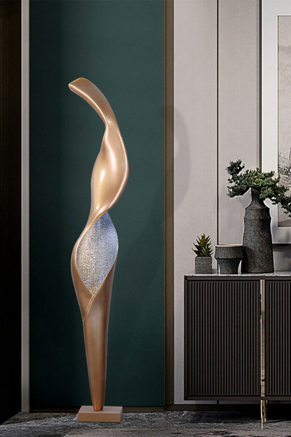 Art Torch Sculpture Floor Lamp