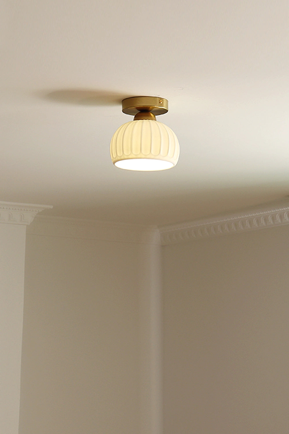 Ceramic Brass Ceiling Light