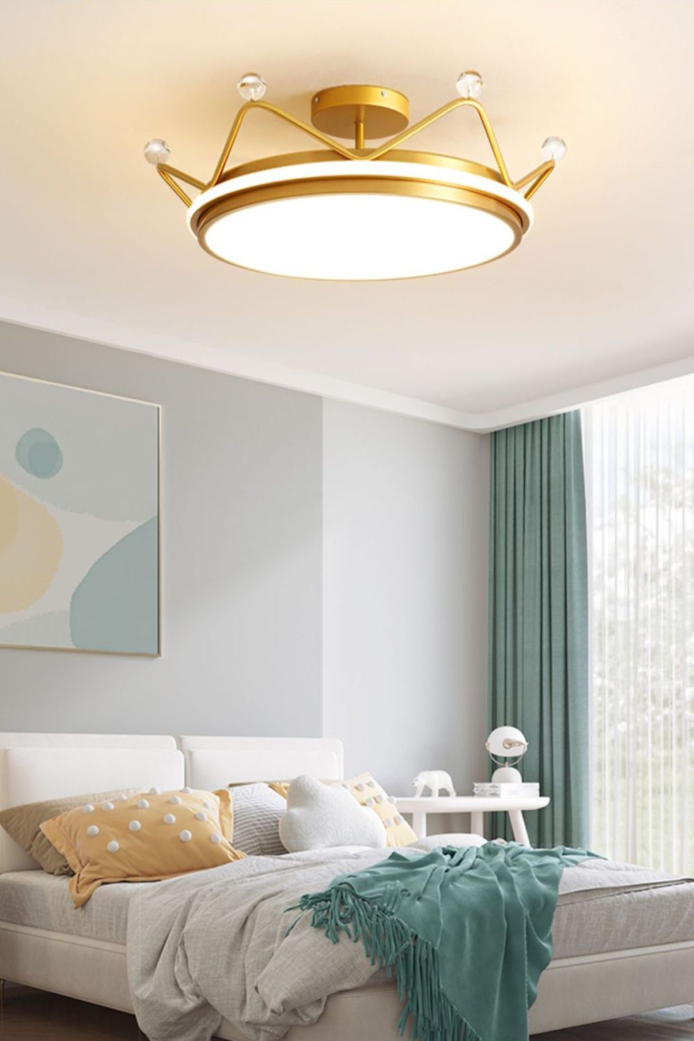 Round Crown Princess Ceiling Lamp
