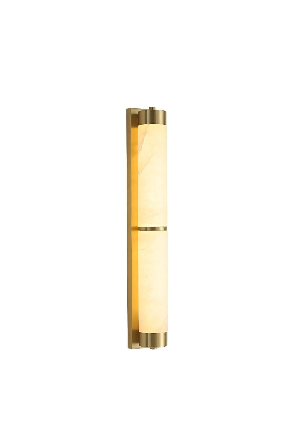 Cylindra Alabaster Brass Wall Light