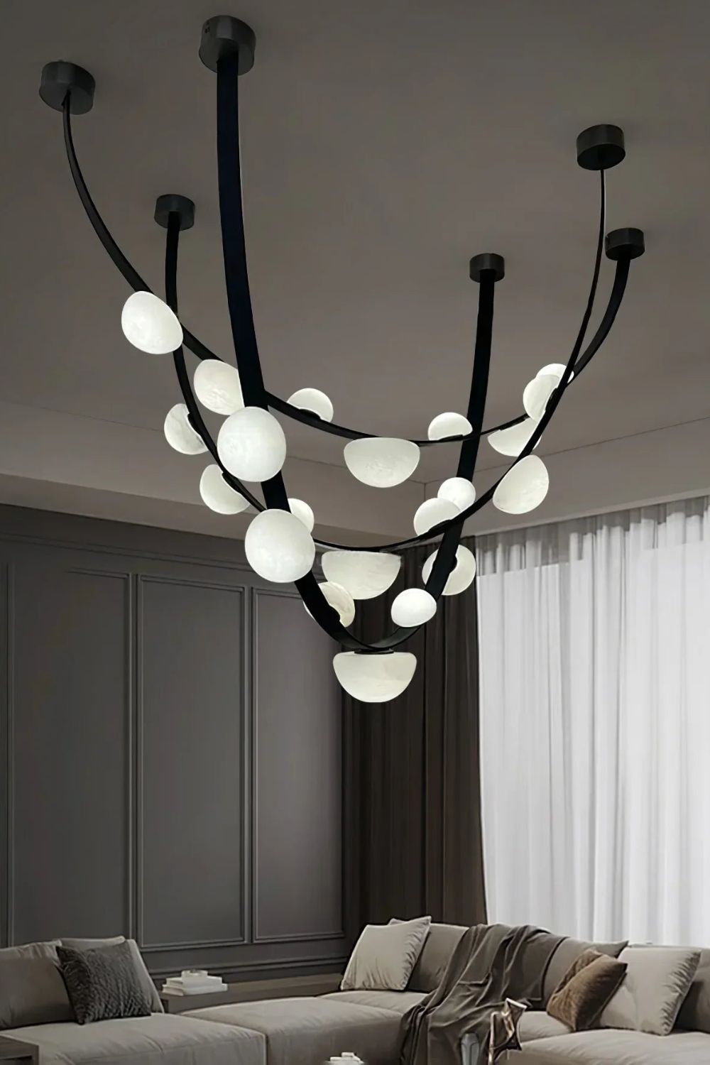 Dew Drops Alabaster Chandelier