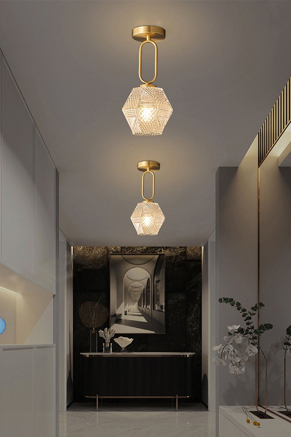 Diamond Cut Art Deco Ceiling Light - SamuLighting