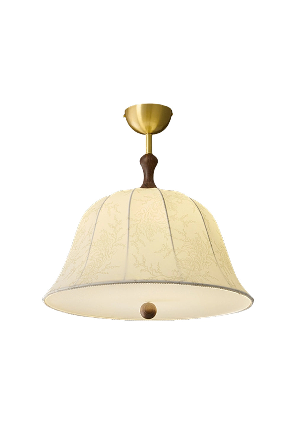 Fabric Brass Pendant Lamp