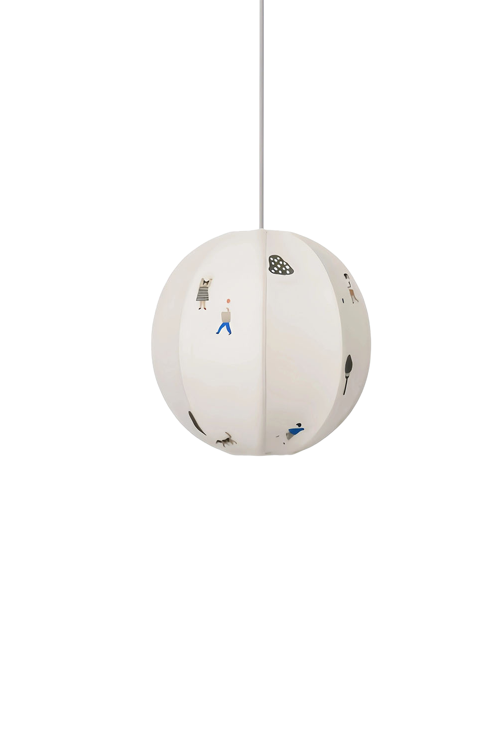 Fabric Embroidery Round Pendant Lamp