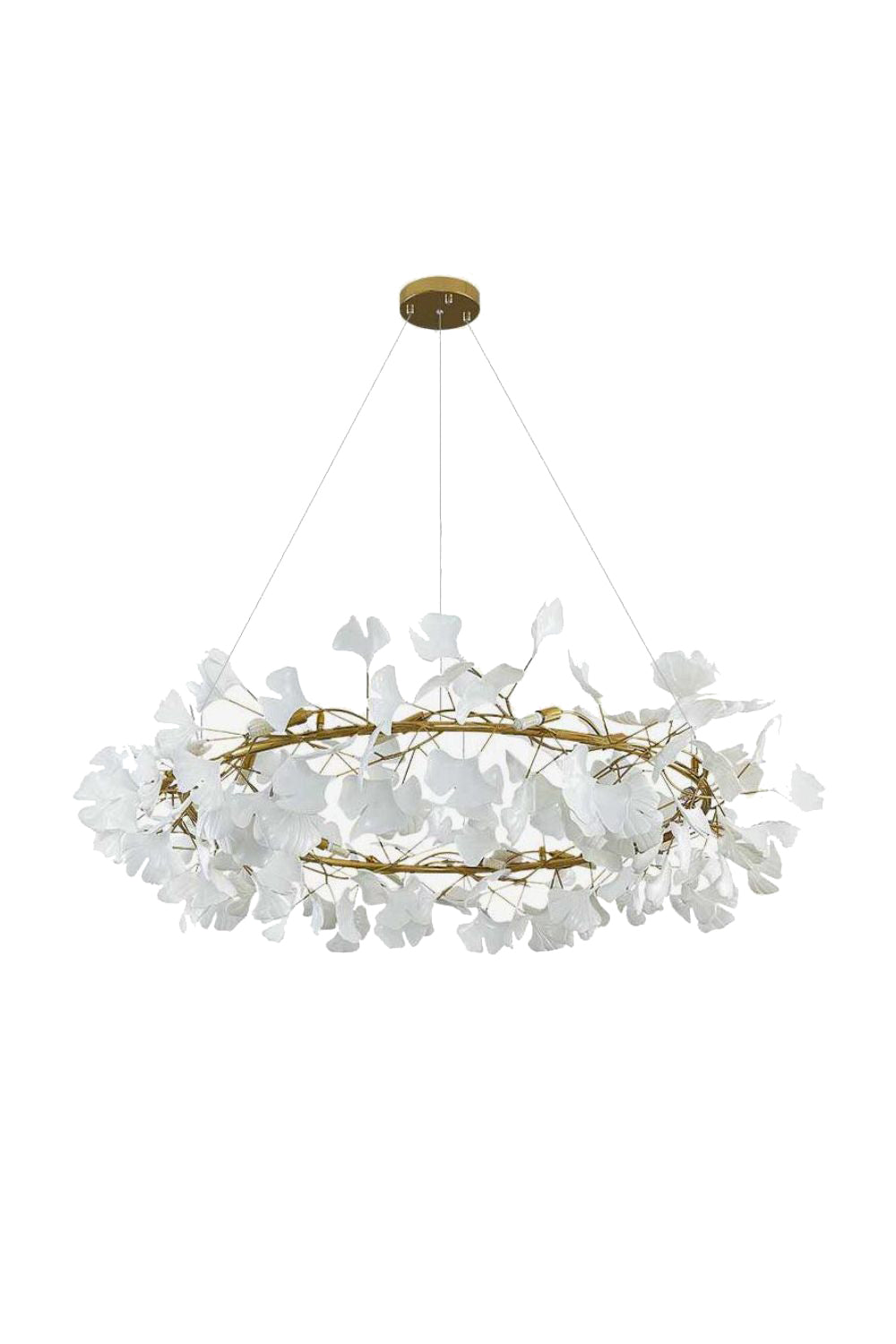 Cermaic Leaf Gingko Chandelier O – SamuLighting