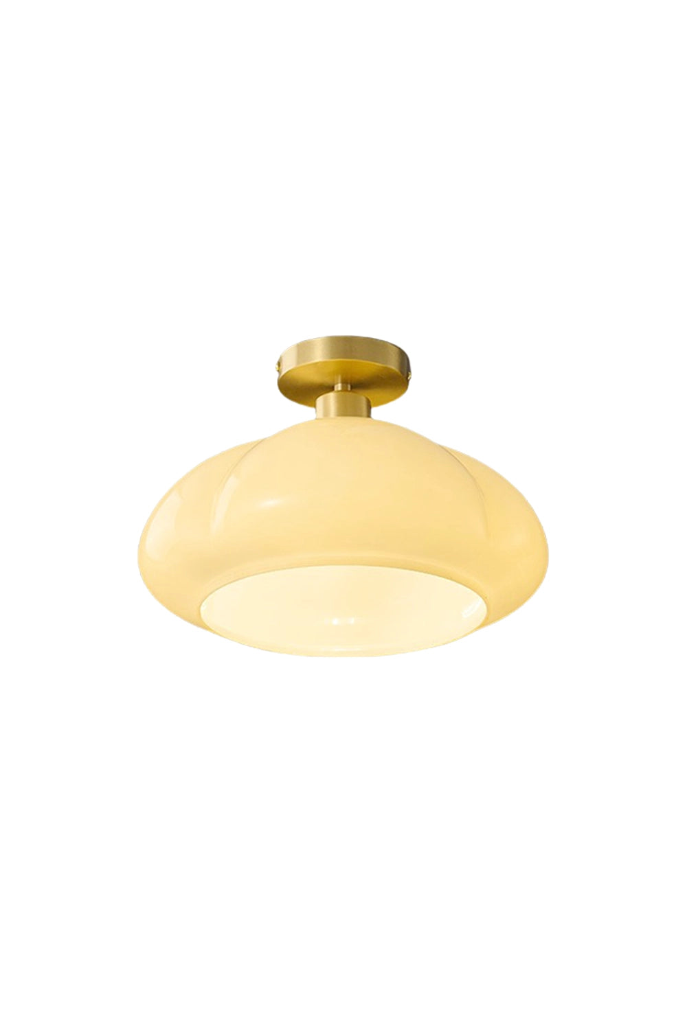 Glass Pumpkin Ceiling Light
