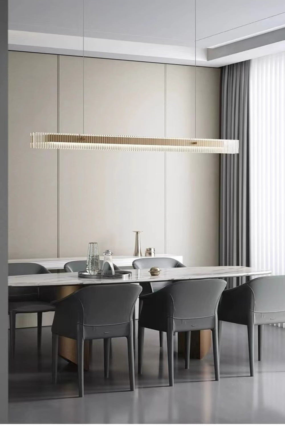 Linear glass chandelier - SamuLighting