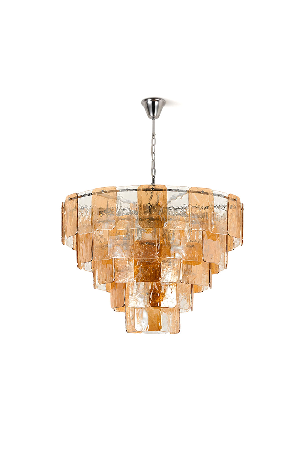 Amber Grass Chandelier 5灯 Lucia Tiered Amber Glass Chandelier – SamuLighting