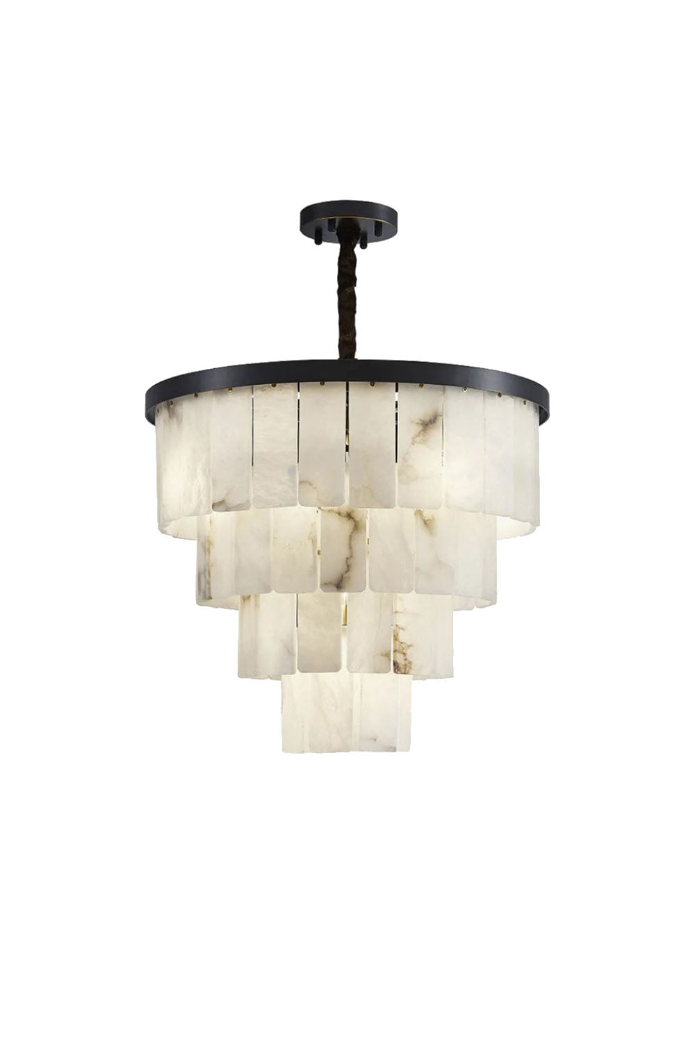 Luxurious Cascading Snow Plaster Chandelier
