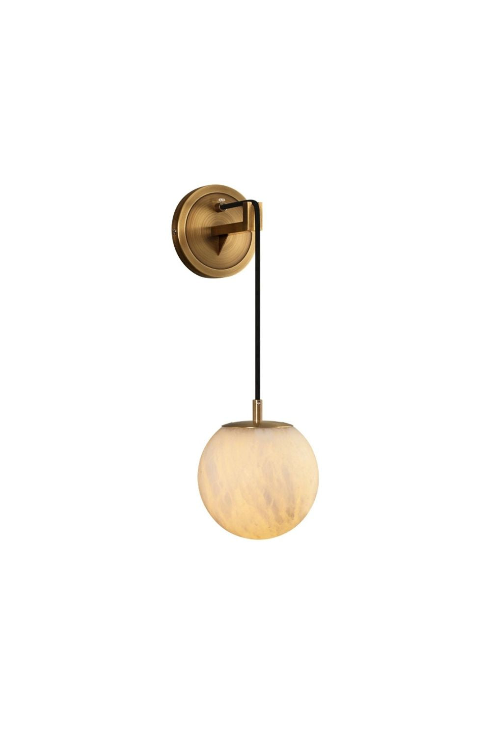 Minimalist Spherical Alabaster Wall Lamp
