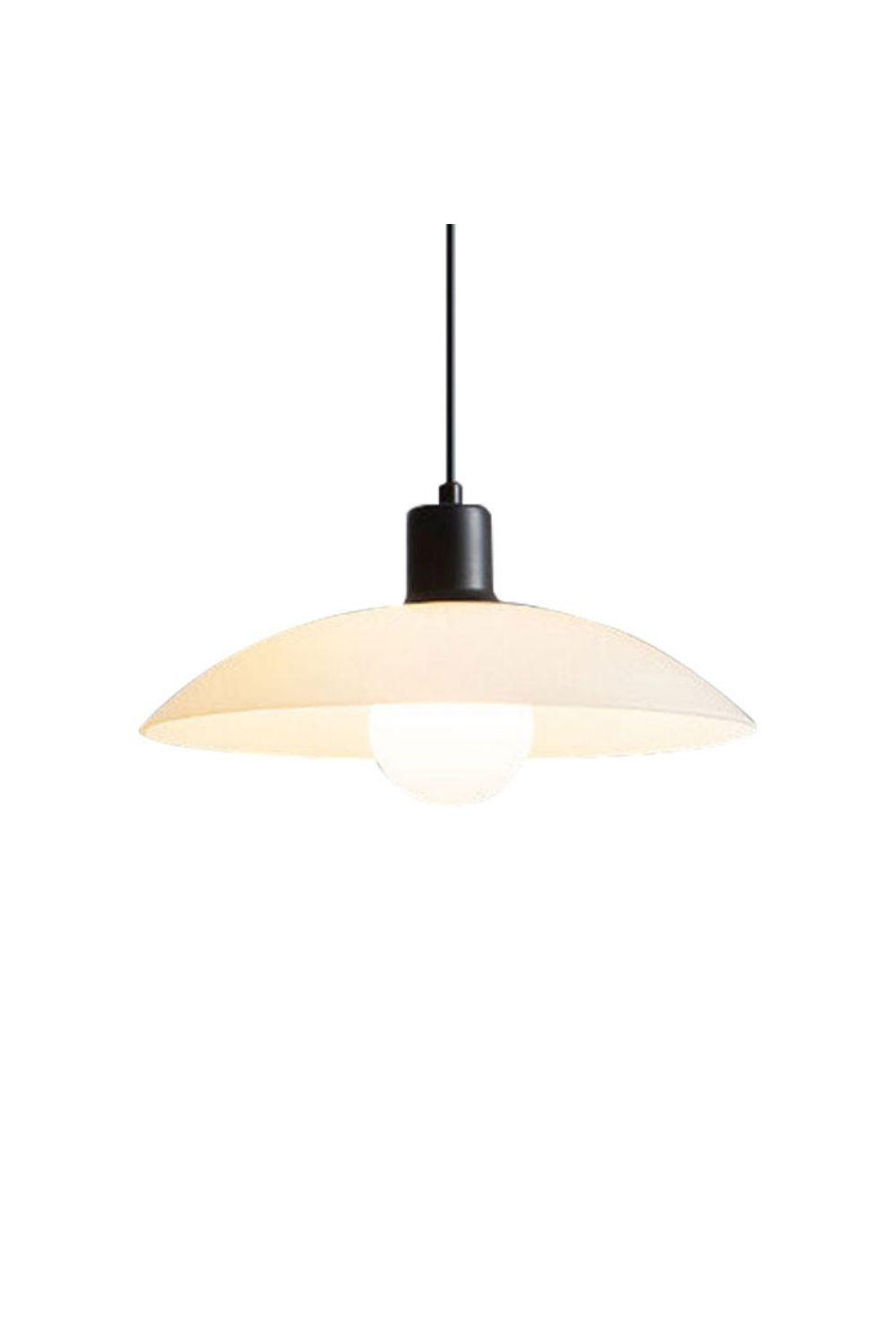 Minimalist White Disc Glass Pendant Light