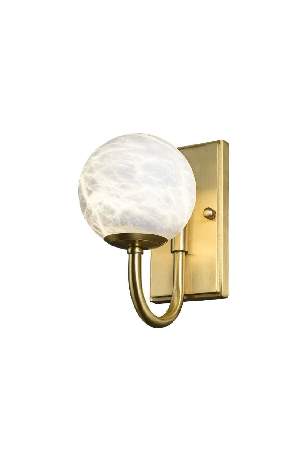 Modern Spherical Alabaster Wall Light
