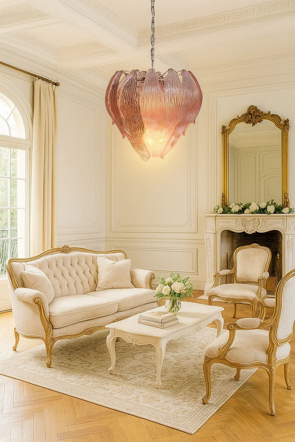 Murano Petal Glass Chandelier