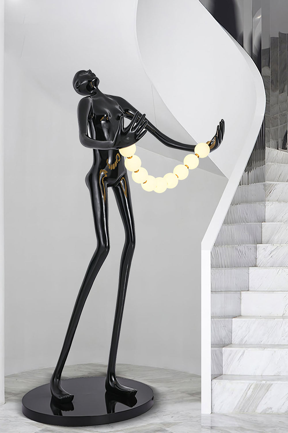 Orb Juggler Sculpture Floor Lamp