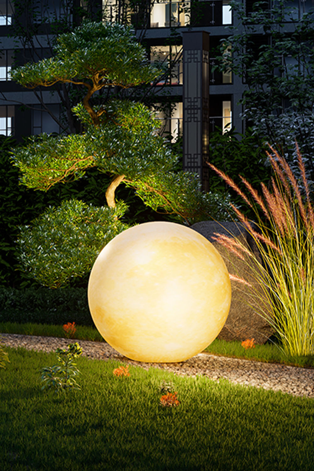 Outdoor Moon Floor Lamp