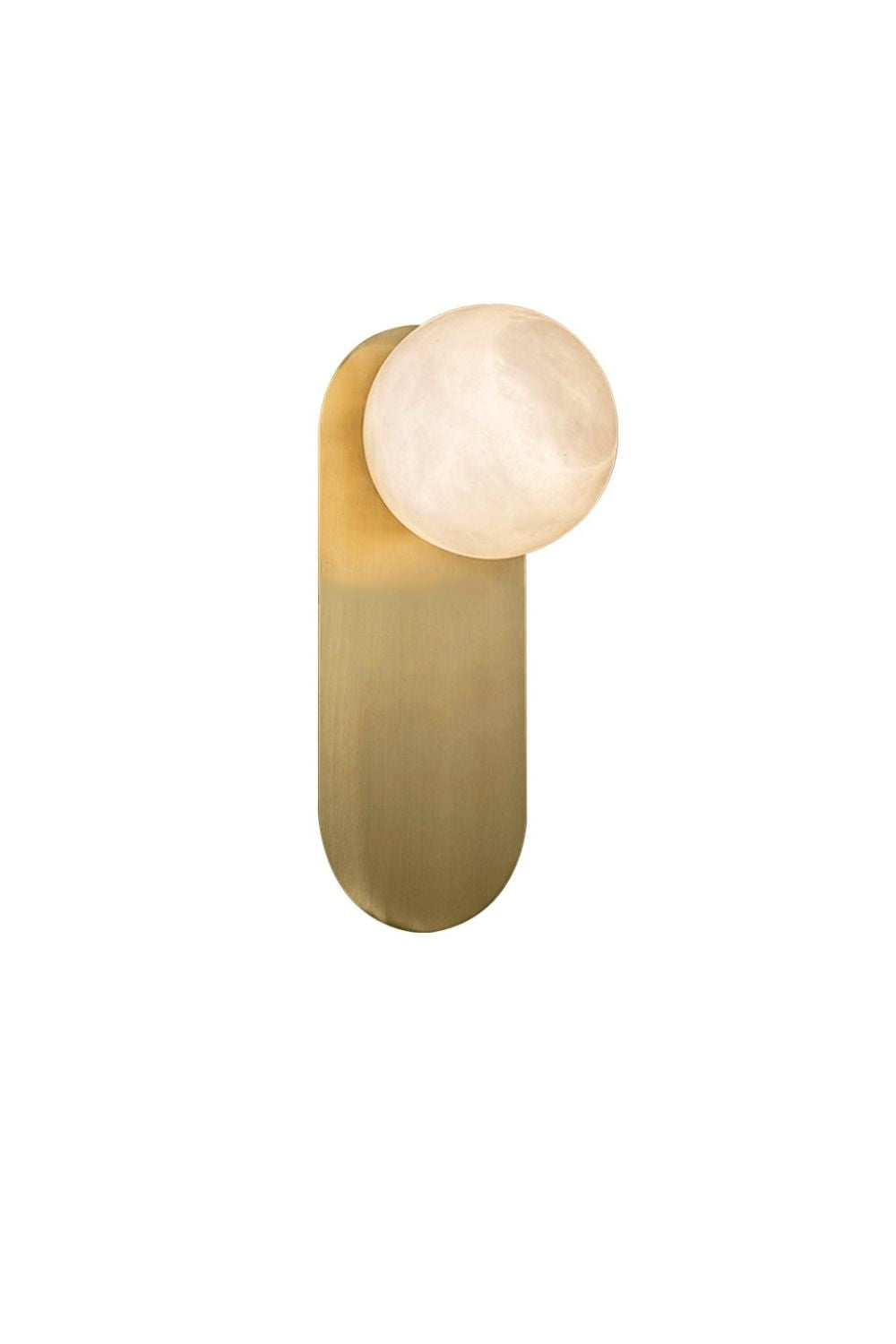 Oval Alabaster Spherical Wall Light