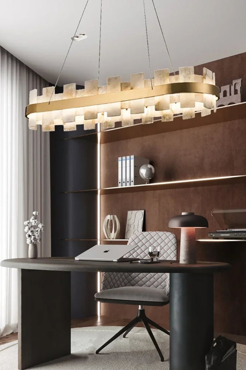 Oval Anita Alabaster Chandelier