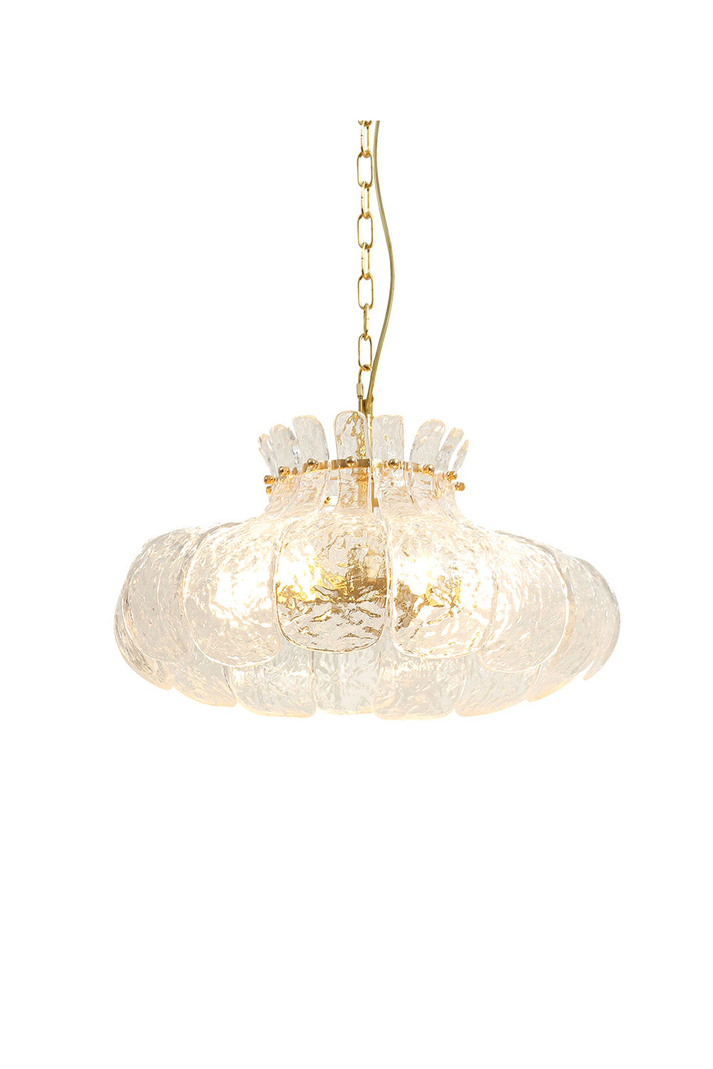Modern Petal Ice Glass Pendant Light