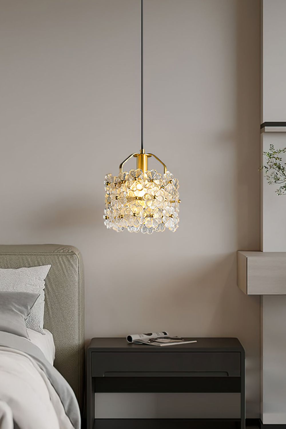 Petit Floral Glass Pendant Lamp - SamuLighting