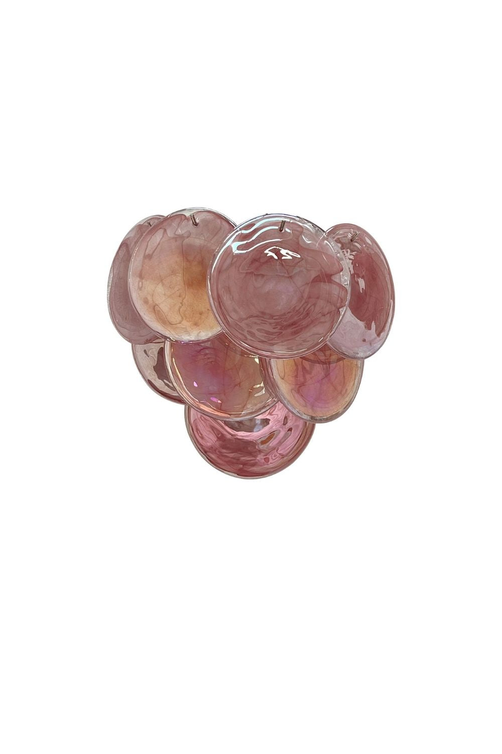 Pink Murano Glass Discs Wall Lamp