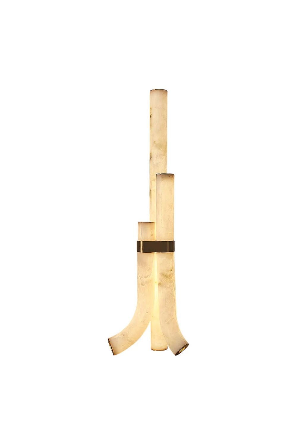 Piped Alabaster Floor Lamp