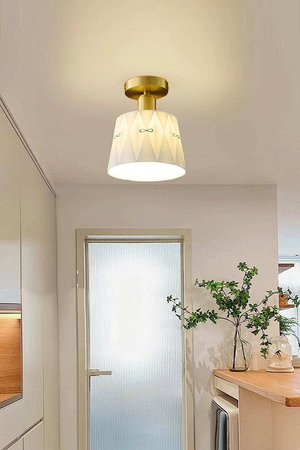 Printed Ceramic Ceiling Light