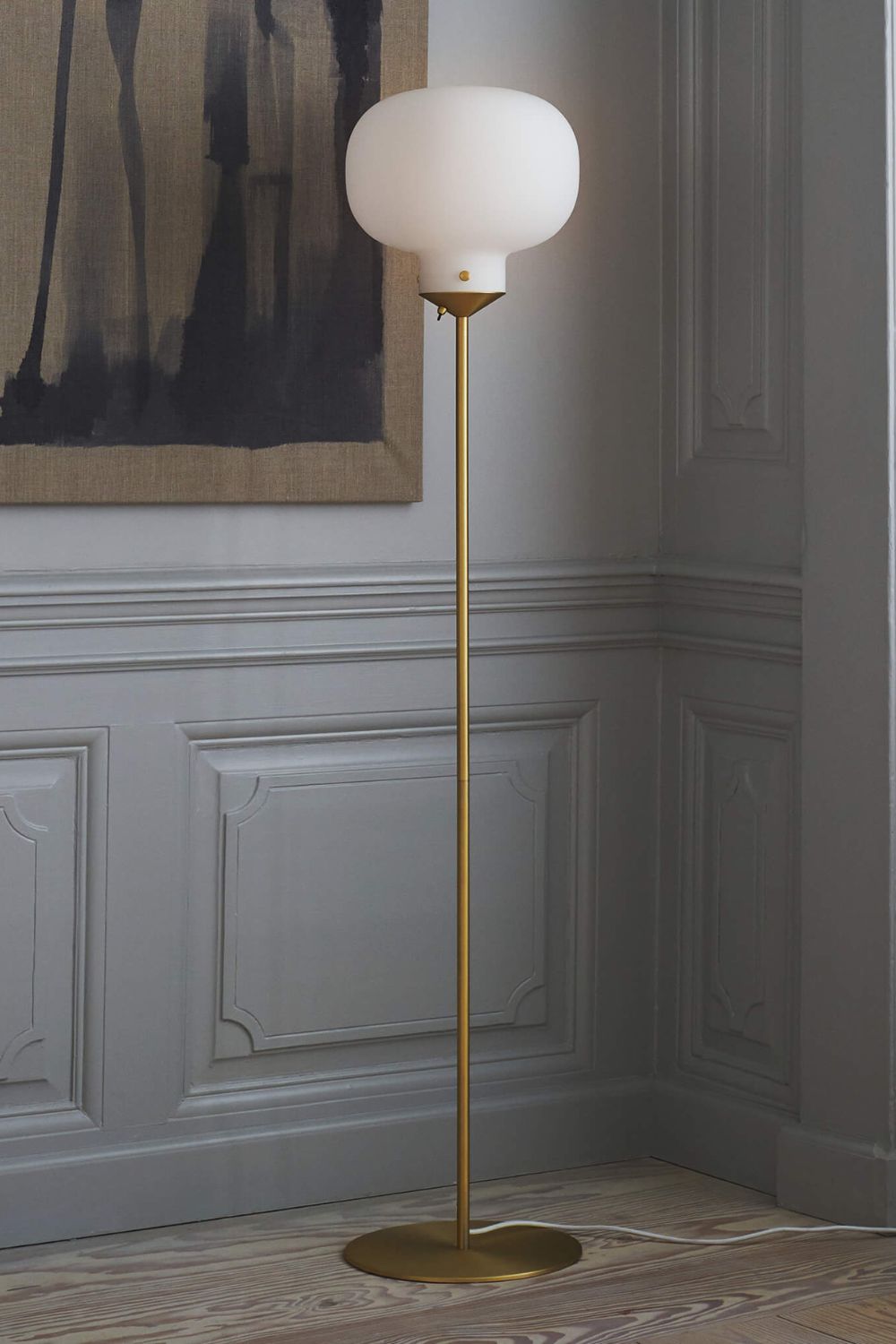 Raito Glass Globe Floor Lamp