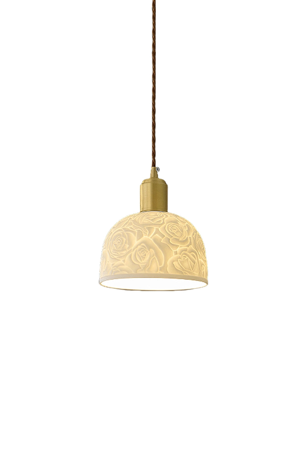 Rose Texture Ceramic Pendant Lamp