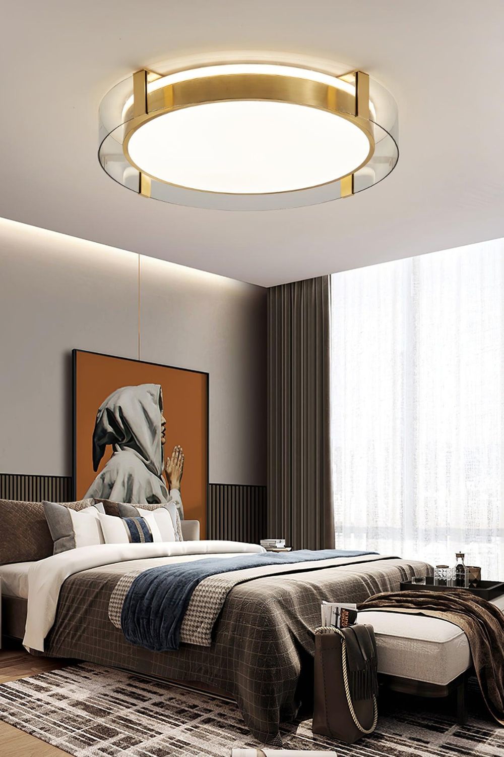 Round Low Profile Ceiling Light
