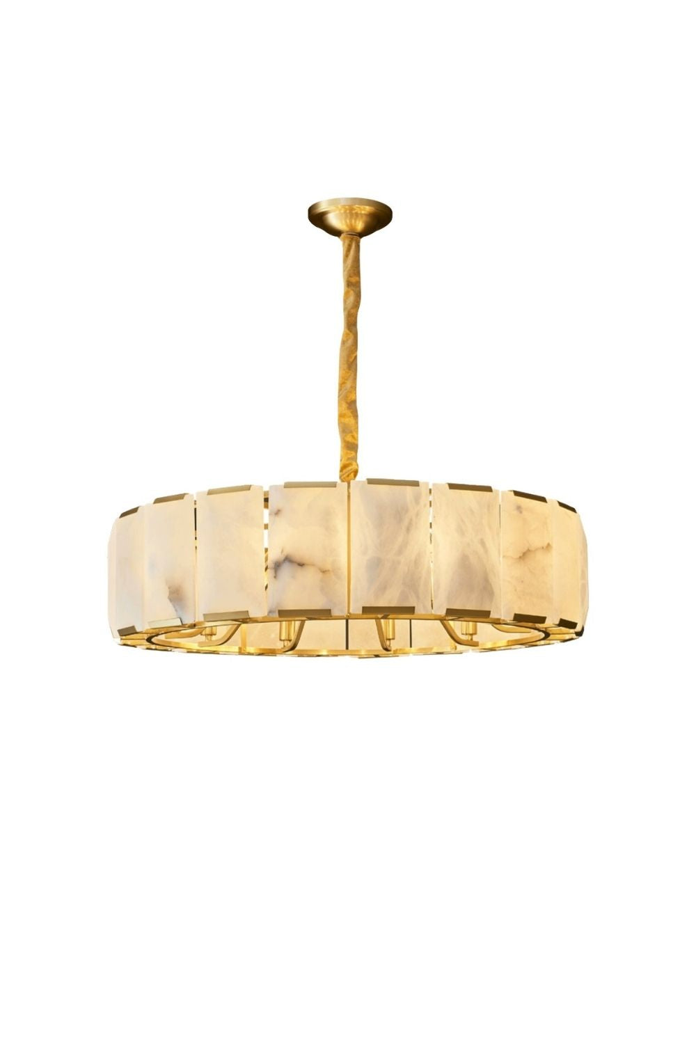 Round Modern Alabaster Chandelier