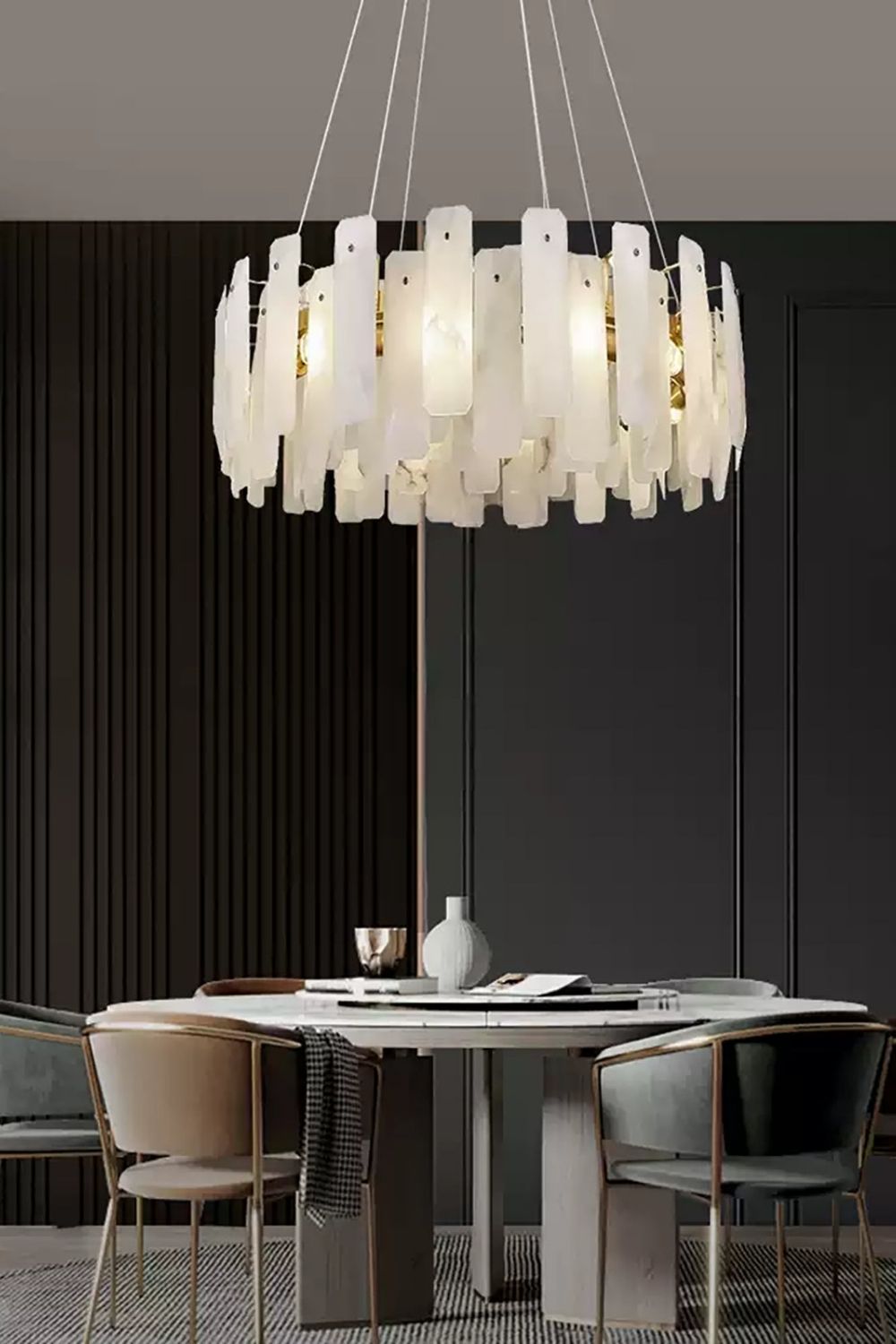 Round Noah Alabaster Chandelier