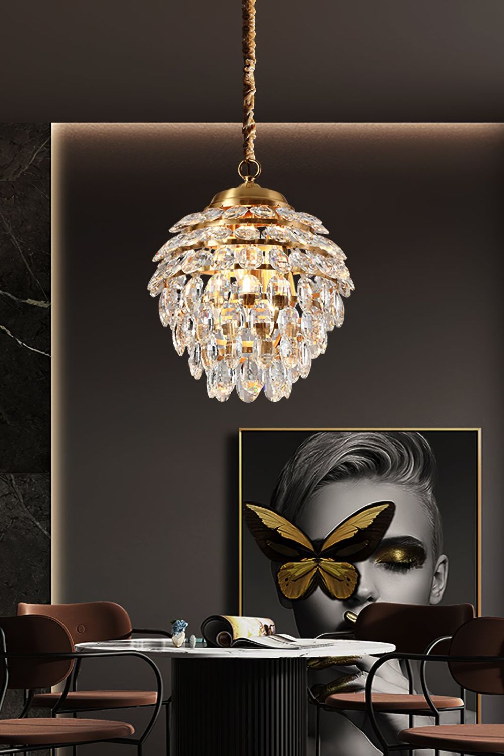 Roxanne Crystal Pendant Light - SamuLighting