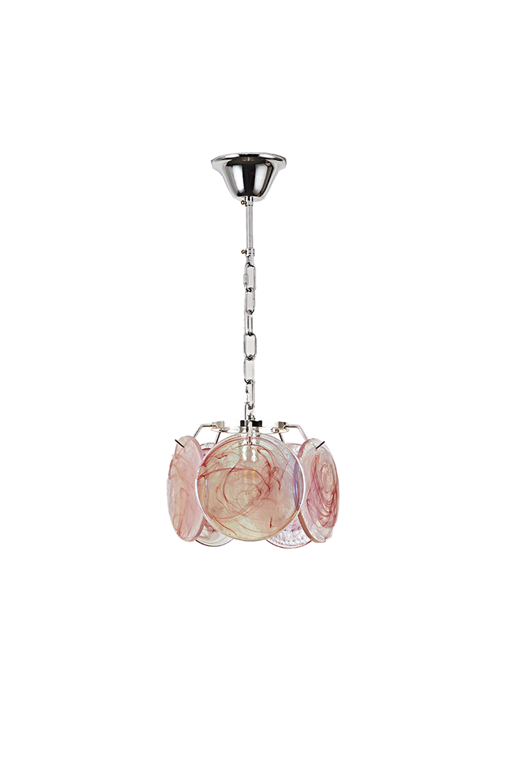 Single-tier Vistosi Style Glass Disc Pendant Light