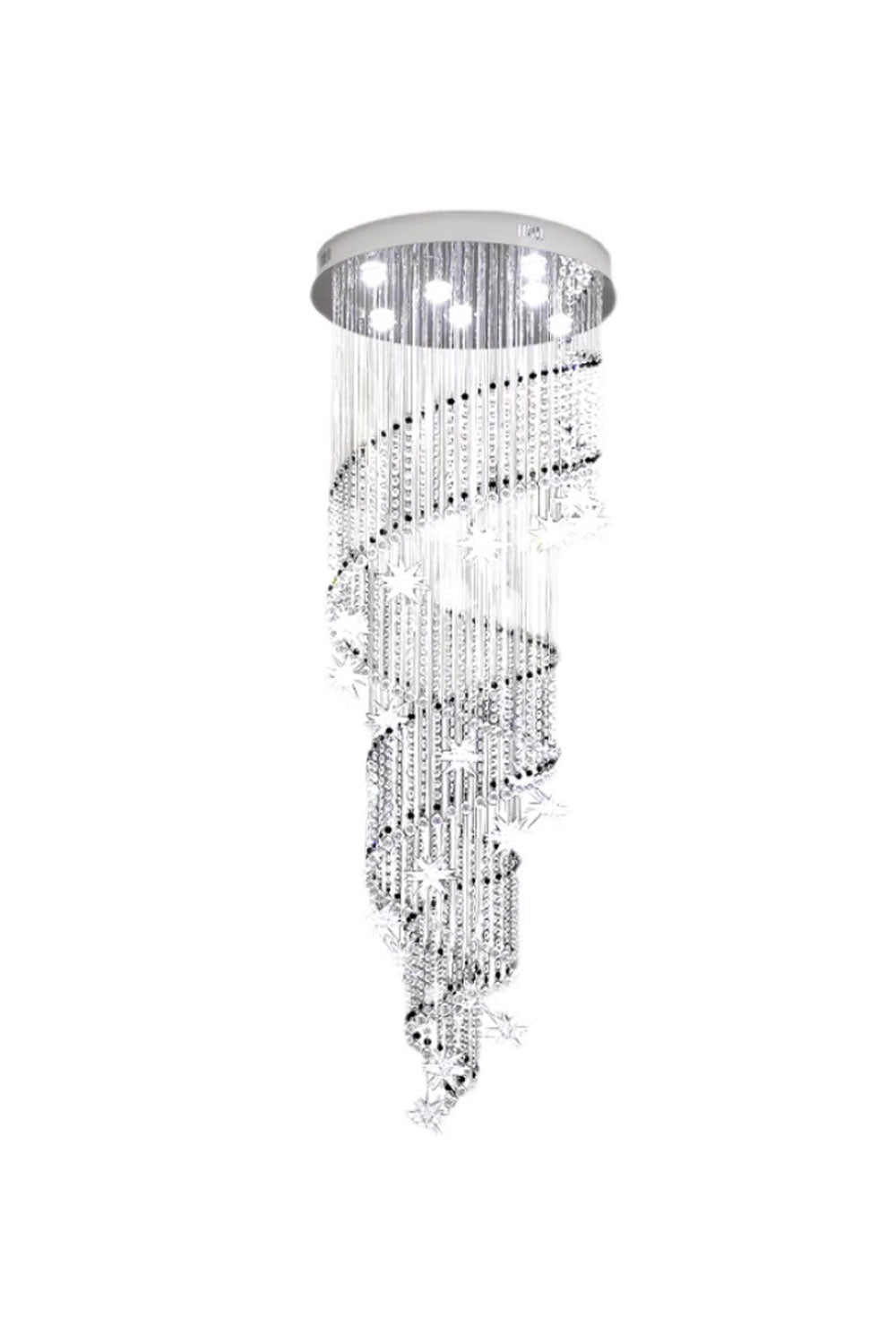 Spiral Meteor Shower Crystal Chandelier - SamuLighting