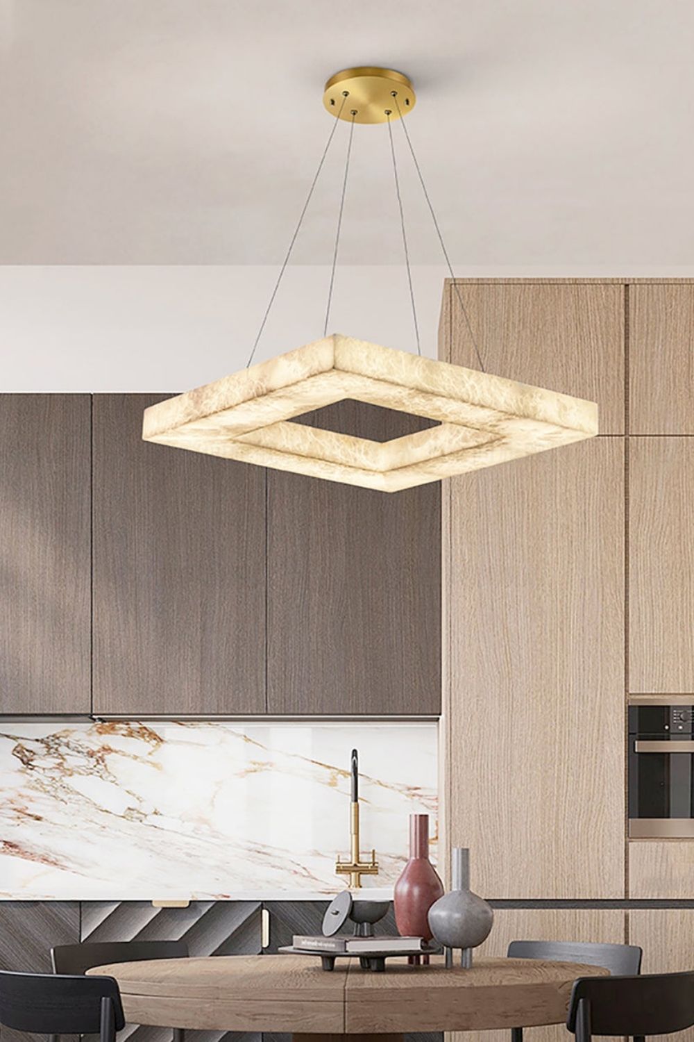 Oval Anita Alabaster Chandelier