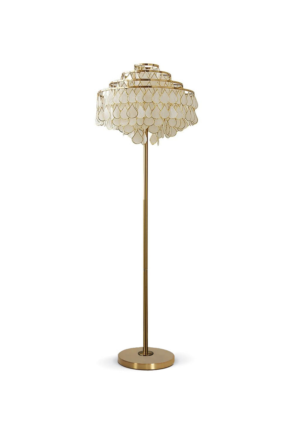 Teardrops Capiz Floor Lamp