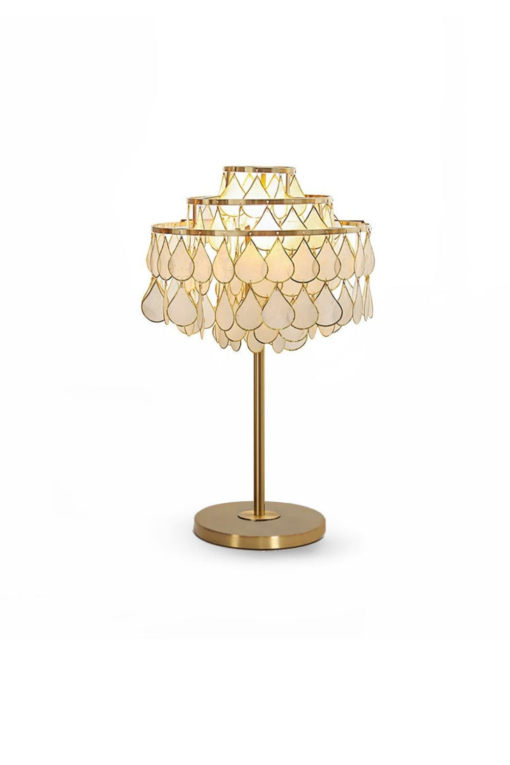 Teardrops Capiz Table Lamp
