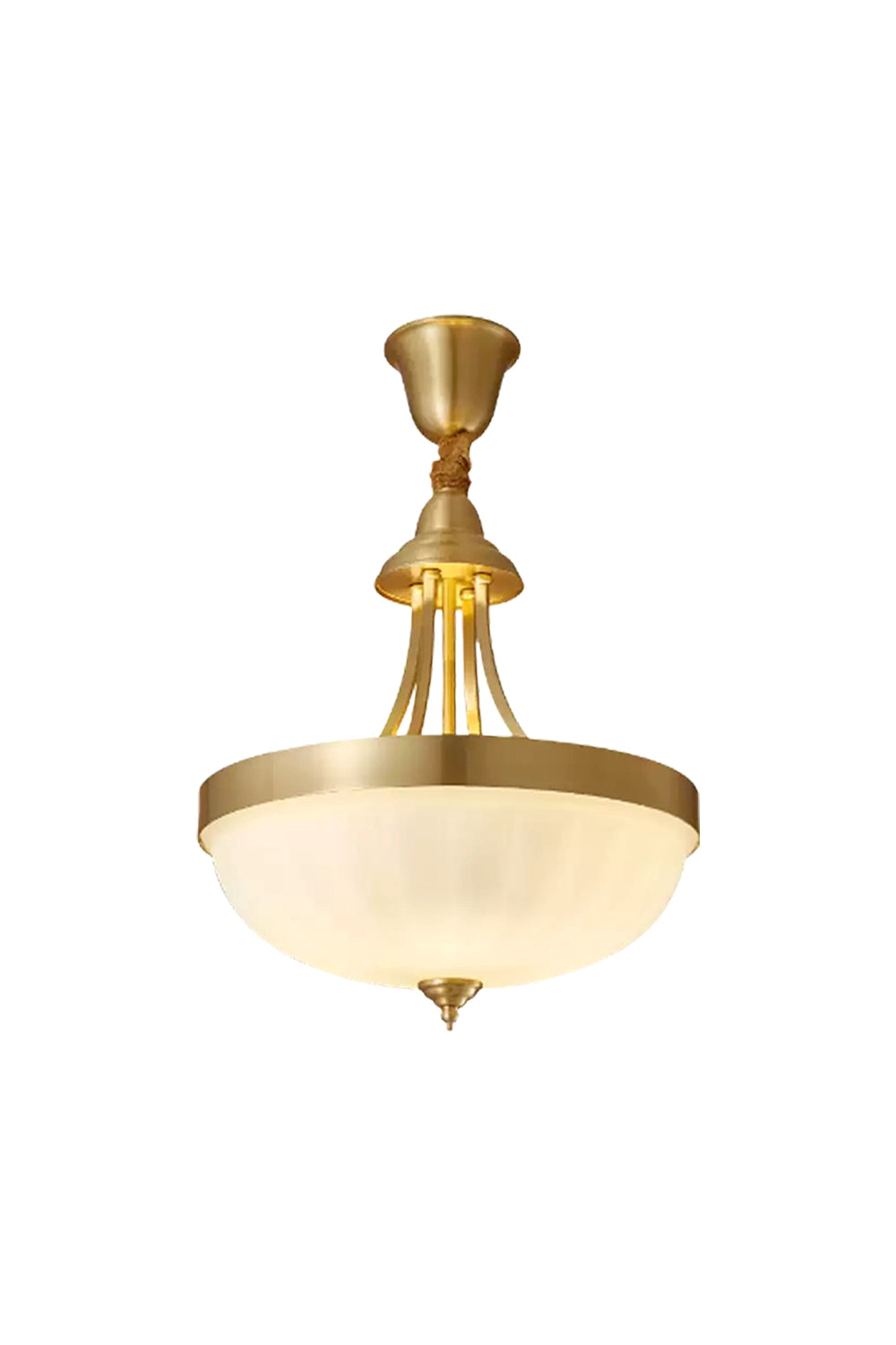 Vintage Brass Glass Pendant Lamp
